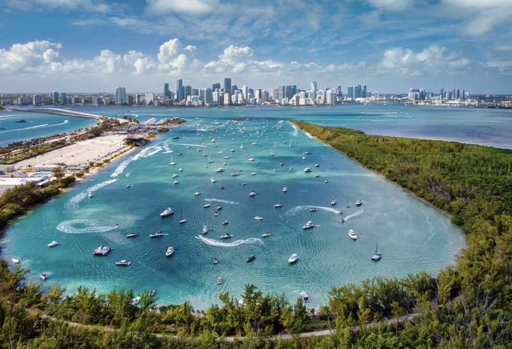 Baía e ilhas de Miami